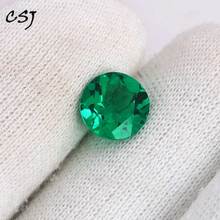 CSJ Lab Created Colombia Emerald "CCE" Loose Gemstone Round Cut for Ring Fine Jewelry 2024 - buy cheap