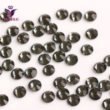 YANRUO 2058HF Black Diamond Crystal Grey Strass Stones Hotfix Decorative Clothing Heat Transfer Needlework Glass 2024 - buy cheap