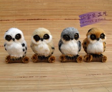 4 pieces a set new simulation cute owl toys polyethylene&fur small owl model gift about 7x7x10.5cm 0825 2024 - buy cheap