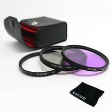 Ascensão (ru) protetor de filtro de lente 55mm 55mm uv + fld + película protetora para canon nikon pentax sony dslr camera 2024 - compre barato