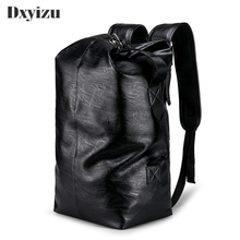 Mochila Masculina de Couro Funcional Sacos Homens Mochila Impermeável PU Grande Capacidade Homens Saco De Sacos de Escola de Design Simples Para Adolescente 2024 - compre barato