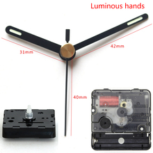 R Plastic quartz clock movement Silent Movement  sweep mechanism with 62# short Luminous hands DIY Clock Accessory Kits 2024 - buy cheap