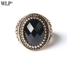 WLP-anillo grande de ópalo Vintage para hombre y mujer, anillos de piedras talladas delicadas de Palacio, onyx negro de múltiples secciones, moda, regalo, 2018 2024 - compra barato