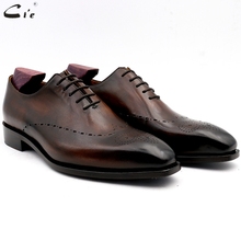 cie men dress shoes leather mens wedding men office shoes man brogue genuine calf leather formal office leather handmade No.11 2024 - купить недорого
