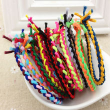 10 Pcs/Pack Girl New Colorful Weave Elastic Hair Ties Women Braided Band Rope Ponytail Holder Children Hair Accessories 2024 - buy cheap
