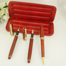 Vintage Wood Ball Pen & Founta Sets MB Style Rosewood Gold Trim with Wood Pencil Box Packing Luxury Roller Pen and Pen Sets 2024 - buy cheap