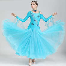 2018 Новое поступление костюм для современного танца Женская бальная танцевальная юбка для взрослых Танго вальс, Бальные танцы костюм Вальс Танго юбка 2024 - купить недорого