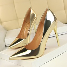 Туфли-лодочки женские кожаные, классические, высокий каблук, пикантная модная свадебная обувь, лето 2024 - купить недорого