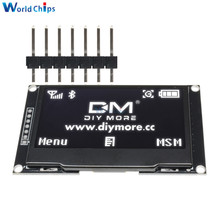 Diymore белый 2,42 "2,42" ЖК-экран 128x64 OLED дисплей модуль IIC I2C SPI серия 12864 OLED дисплей для C51 STM32 SPD0301 2024 - купить недорого