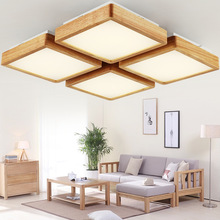Wooden LED ceiling lighting fixture flush mount lamp for bedroom living room home decorative design indoor lantern lamp 2024 - buy cheap