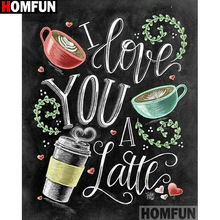 HOMFUN Full Square/Round Drill 5D DIY Diamond Painting "Letter coffee" 3D Embroidery Cross Stitch 5D Home Decor A13538 2024 - buy cheap