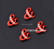 Lote de 50 Uds. De abalorios deslizantes con forma de aerosol y símbolo para pulseras, de 8MM, mitad de diamantes de imitación, color rojo, Envío Gratis 2024 - compra barato
