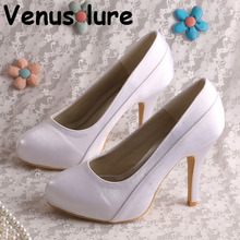 (22 cores) sapatos de casamento com plataforma branca, sapatos femininos de dedo fechado, moda feminina 2024 - compre barato