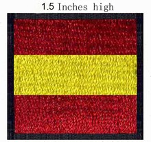 ICS One Flag, 1,5 дюйма, высокая вышивка, красная/для шитья/Детские нашивки 2024 - купить недорого