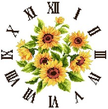 Embroidery Package High Quality  Cross Stitch Kits Pretty and Coquettish Sunflower Has Clock Free shipping 2024 - buy cheap