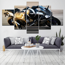 Outdoor Sports Motorcycle Canvas Painting Wall Art Pictures 5 Pieces Frame Home Decor Living Room Modular HD Print Poster 2024 - buy cheap