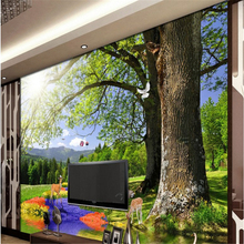 beibehang Large Custom Wallpapers Forest Orchid Sika deer living room bedroom TV backdrop papel de parede para quarto 2024 - buy cheap