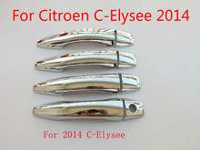 For Citroen C-Elysee 2014  Car-covers  High-quality ABS Chrome Door Handle Cover Car-styling 2024 - buy cheap