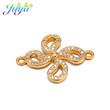 Juya Decoration Jewelry Findings Floating Flower Charm Connector Accessories For  Women Bracelet Necklace Earring Jewelry Making 2024 - buy cheap