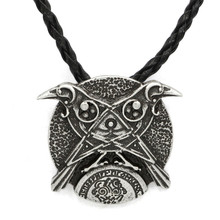 Norse Viking Two Crow Odin's Ravens Bird Pendant Necklace Totem With Chain For Women Men Mythology Amulet Talisman Jewelry 2018 2024 - buy cheap