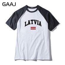 GAAJ Latvia Flag Man & Women Unisex T Shirt Hit Color Collar Brand Clothing Tops Tees Tshirt Men Man Short & Long Three  #5VKM4 2024 - buy cheap