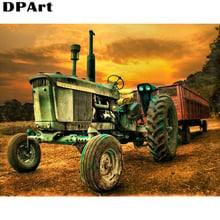 Diamond Painting Full Square/Round Drill Tractor 5D Daimond Painting Embroidery Cross Stitch Kit Mosaic Rhinestone Picture L386 2024 - buy cheap