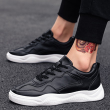 Trend 2019 Men Vulcanize Shoes Black Flats Lace-up Summer Autumn Canvas Shoes For Men Boys Sneakers Walking Men Casual Shoes 2024 - buy cheap