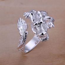 Ring silver plated ring silver fashion jewelry ring dragon head jewelry wholesale free shipping uuyt LR054 2024 - buy cheap