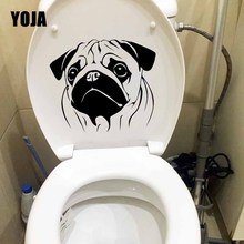 YOJA 23.1X20.4CM Pug Dog Pet Wall Sticker Living Room Home Decor Toilet Sticker T5-1434 2024 - buy cheap