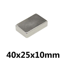 1pcs 40 x 25 x 10 mm N35 super rare earth magnet block strong neodymium magnet refrigerator strong magnetic rectangular magnet 2024 - buy cheap