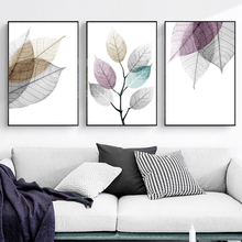 Watercolor Abstract Leaves Canvas Paintings Print Nordic  Poster Wall Art Pictures for Living Room Bedroom Unframed 2024 - buy cheap