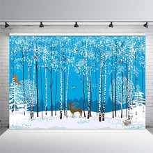 Cenários de inverno brancos de neve, cenário com glitter bokeh para fotografia no fundo de natal para floresta, retrato 2024 - compre barato