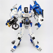 WEI JING 5 EM 1 Branco Anime 40 CM Brinquedos Transformação Carro robô Devastator Action Figure Moto Avião Brinquedos Modelo Tanque menino 2024 - compre barato