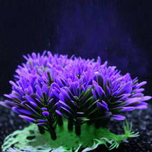 Фиолетовое искусственное пластиковое растение украшение аквариума тихий фильтр-водопад для аквариума Ландшафтный Декор J2Y 2024 - купить недорого