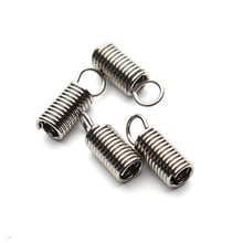 LOULEUR 25pcs/lot 2mm 2.5mm 3mm Hole Size Stainless Steel Spring Caps Connectors End Caps Fitting Leather Cord Jewelry Making 2024 - buy cheap