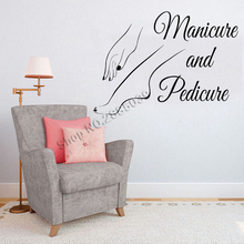 Manicure & Pedicure Art Mural Wall Sticker Nails Salon Beauty Salon Sign Wall Decor Decal Vinyl Wallpepr Adesivo De Parede LC717 2024 - buy cheap