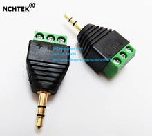 NCHTEK Terminal block to 3.5mm stereo Jack male adapter 3Pin Audio Connector Adapter/Free Shipping/2PCS 2024 - buy cheap