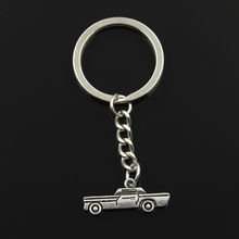 Fashion 30mm Key Ring Metal Key Chain Keychain Jewelry Antique Silver Color Plated Car 27x11mm Pendant 2024 - buy cheap