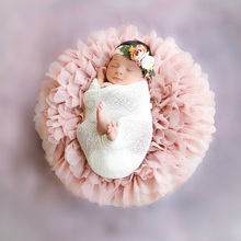 2pcs/lot Soft Chiffon Round Blanket for NEWBORN PHOTOGRAPHY PROPS Diameter around 49-50cm  BABY SHOWER GIFT 2024 - buy cheap