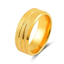 Высокое качество золото Кольца из нержавейки Отличительной свадебные кольца никогда не увядает 004 2024 - купить недорого