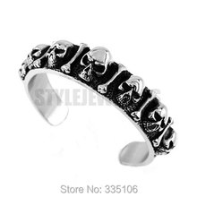 Brazalete Vintage de acero inoxidable para hombre, pulsera de motorista con diseño de calavera y fantasma, joyería gótica, Motor pesado, SJB0283A 2024 - compra barato