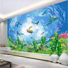 Beibehang-papel tapiz de mural personalizado para pared, papel tapiz con imagen de pez de ensueño bajo el agua, foto de pared para escenario, papeles tapiz 3d, decoración del hogar 2024 - compra barato