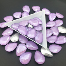 Mocha violeta Color 13x18mm cristal de lágrima piedra de lujo Pointback gota joyería cuentas sin agujeros 2024 - compra barato