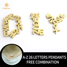 F4u n147 diy A-Z letras colares de aço inoxidável carta & coração pingentes colares nome inicial colares para presentes 2024 - compre barato