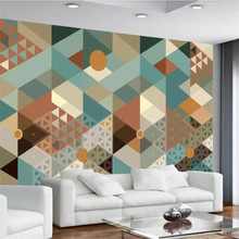 Wellyu-papel tapiz personalizado 3d, murales de fotos estéreo, minimalista, moderno, geométrico, abstracto, triángulo, mural, fondo, papel de pared, mural 2024 - compra barato