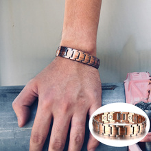 Vinterly Bio Magnetic Bracelet Copper Benefits Vintage Energy Copper Bracelet Men Arthritis Chain Magnet Health Mens Bracelets 2024 - buy cheap