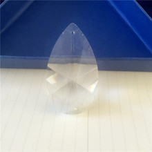 Color claro 240 unids/lote 76mm prismas de cristal en forma de pera que cuelgan las piezas de los colgantes de recorte de la gota decorativos de la araña de la boda 2024 - compra barato
