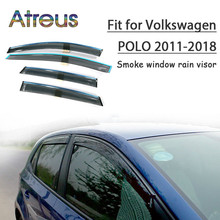 Atreus-deflector de ventilación ABS para coche, accesorios para Volkswagen Polo Hatchback, 2018-2011, protector contra humo, visera de humo, 1 Juego 2024 - compra barato