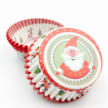 Forma de papel para decoração de bolos, utensílios de decoração de bolo para natal e papai, 100 2024 - compre barato