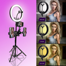 10inch 26cm Photography Dimmable LED Selfie Ring Light Youtube Video Live Photo Studio Lamp With Phone Holder USB Plug Tripod 2024 - buy cheap